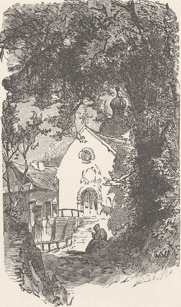 GERMANY. Chapel, Godesberg 1903 old antique vintage print picture